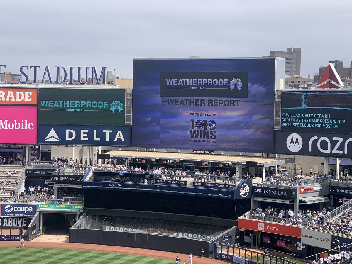 wallygeis's tweet photo. The 1010 WINS forecast… delivered by @ImBrianBritain is the first home run of the afternoon https://t.co/AbR1hi147S