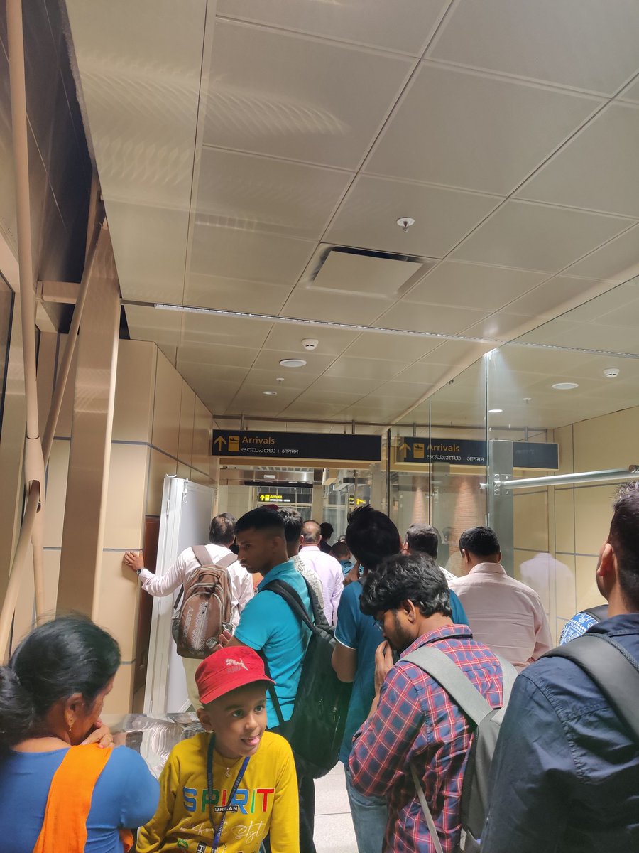 <a href="/BLRAirport/">BLR Airport</a> We have just landed at the terminal 2 on flight number I5 1732
Somehow, the gate connecting the shoot to airport is not opening from 15 minutes. All 300 passengers are waiting with their kids and some are in wheelchair.
Please help soon.