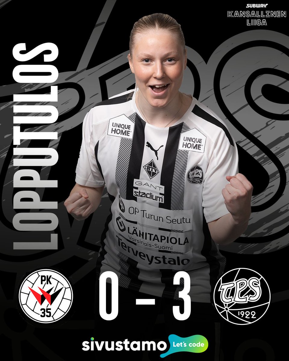 Voitokas paluu liigakentille! Sarjanousija TPS hakee avauspelistä mukaansa täydet 3 pistettä, kun PK-35 kaatuu Helsingissä maalein 3–0 🔥

📝 Otteluraportti: fc.tps.fi/fi/uutiset/nai…

#FCTPS #KansallinenLiiga #Turku #TKOMV