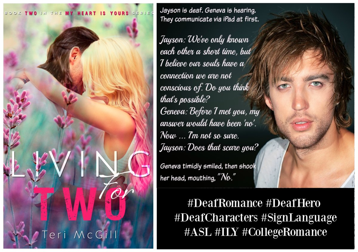 TeriMcGill's tweet photo. 🤟🏻💜🤟🏻 #Romance #RomanceBooks #RomanceAuthor #DisabilityRomance #DisabilityRomanceNovel #Inclusion #Disabilities #YA #Deaf🤟🏻 #DeafRomance #DeafHeroes🤟🏻#ASL #DeafCharacters #Deafness #Trilogy #eBook1Free #AmazonAuthorPage➡️ https://t.co/bG7ksFddRL #Website➡️https://t.co/FPseB5WvXF https://t.co/c8W8WpCFN0