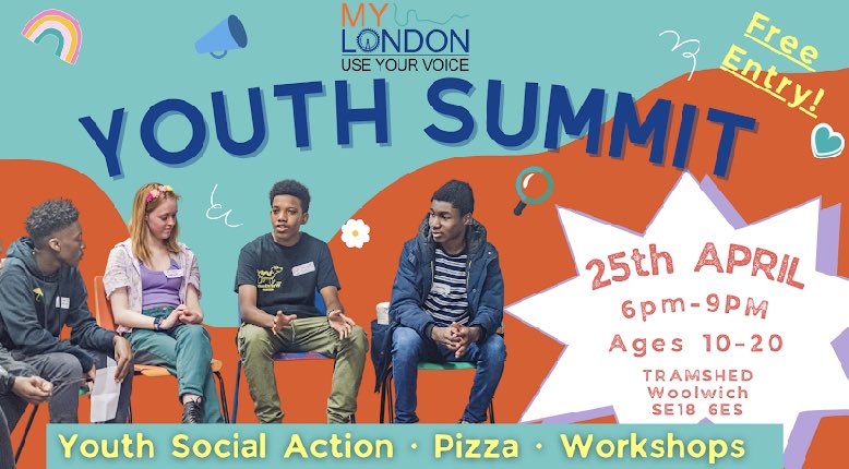 Do you want to make a difference in Lewisham & Greenwich? Join with other young change-makers at the My London - Youth Summit! Find out who has the power to make change and how can YOU get involved! FREE and open to all young people aged 10-20). RSVP > bit.ly/MyLondonEvent
