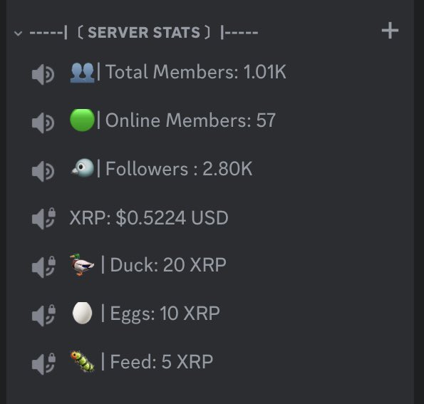 Enjoy your weekend, Quackers 🦆

Price stats for the DuckiesFarm Tri-token have appeared on discord.

Keep track of real-time prices with ease!

#XRP #XRPL #NFT #XRPNFT