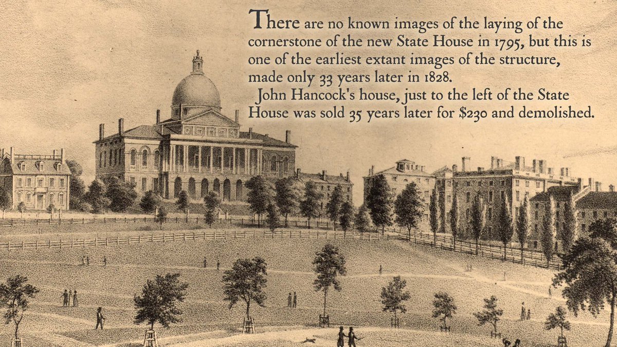 CortSkinner's tweet photo. Ben was 30 at the time of the laying of the cornerstone of the new State House on July 4, 1795. Present was Governor Samuel Adams &amp; Grand Master of the Masons Paul Revere. The stone was drawn to the location by 15 white horses, as thousands attended. #BenEdwards #OneAprilinBoston https://t.co/1iA2jLswsr
