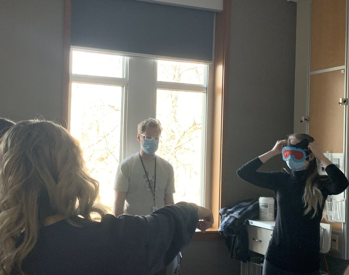 The Echolocators should be pros at the 3 Blind Sonographers station! #sonogames #sonolympiad #pocus @sask_sonic