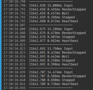 _ImHiatus_'s tweet photo. @sleitnick You should see the order of events like this which also matches with the timestamps.

Format: time | difference | event https://t.co/XGubQsYFGh