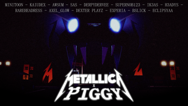 DaRealMiniToon's tweet photo. Ahoy, everyone!

In case you haven't heard, the @Metallica event map has released for Piggy! Play it to unlock a brand new skin in-game and unlock a virtual item for your avatar while listening to headbanging music!

Also, there is a streamer-friendly setting in the settings! https://t.co/pMEFdSyGTY