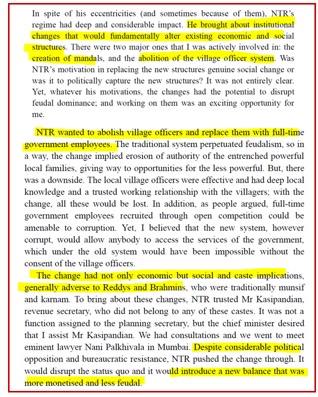 In his autobiography, former @RBI Governor YV Reddy appreciates NTR's ...