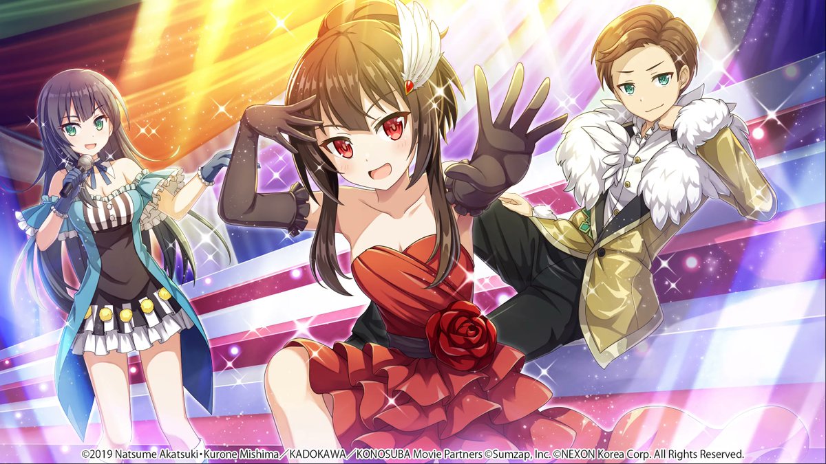 Which KonoSuba character would you want to sing karaoke with? 🎤 #KonoSubaFantasticDays