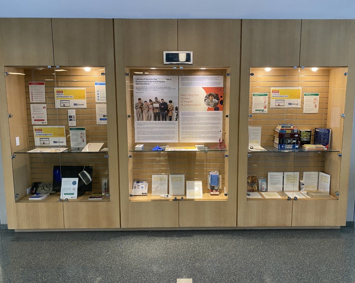 ucsdlibrary's tweet photo. Come check out the Avoid Health Misinformation exhibit at WongAvery Library! The exhibit is part of the San Diego Circuit's campaign to prevent the spread of health misinformation. Learn more about the exhibit at https://t.co/OtPV58BVYK. #ucsdlibrary #StopMisinformationSD https://t.co/mNiJWZ5Yky