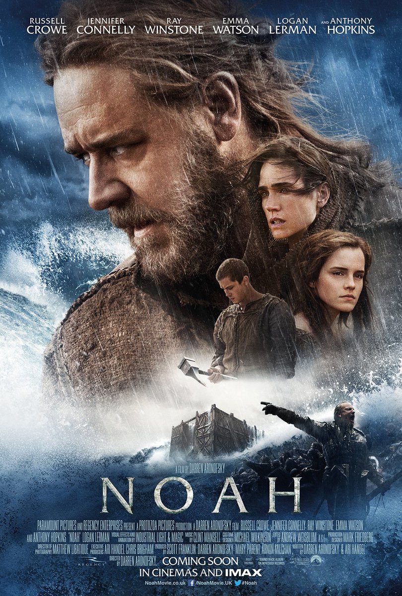 Impressive cast, but giving the movie 3 ⭐️⭐️⭐️
#Noah #RossellCrowe #JenniferConnelly #EmmaWatson #DouglasBooth