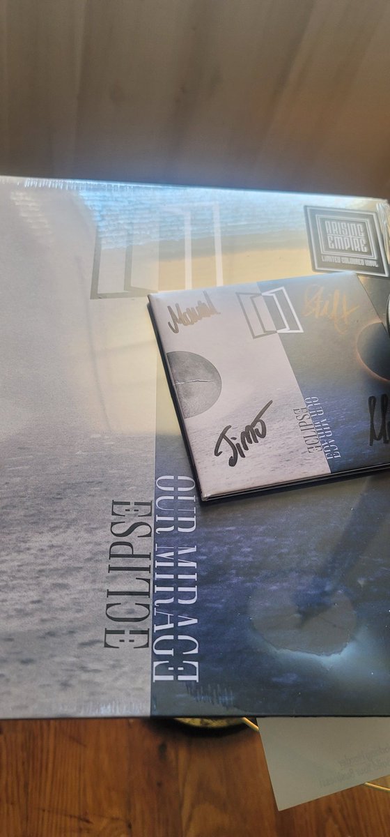 huntercrickk's tweet photo. Vinyl and signed CD ✅ @ourmirage1 
Thanks for the amazing album fellas https://t.co/j2iGmbAIHL