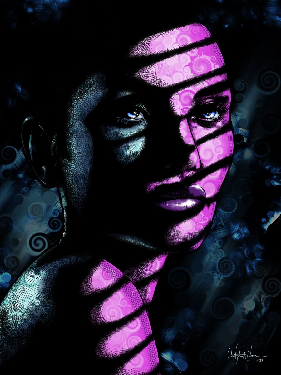 OakshadeStudio1's tweet photo. Worlds Apart - Digital @Procreate #digitalart #model #colorportrait #portraitart #abstractart https://t.co/a1EdGPPULs