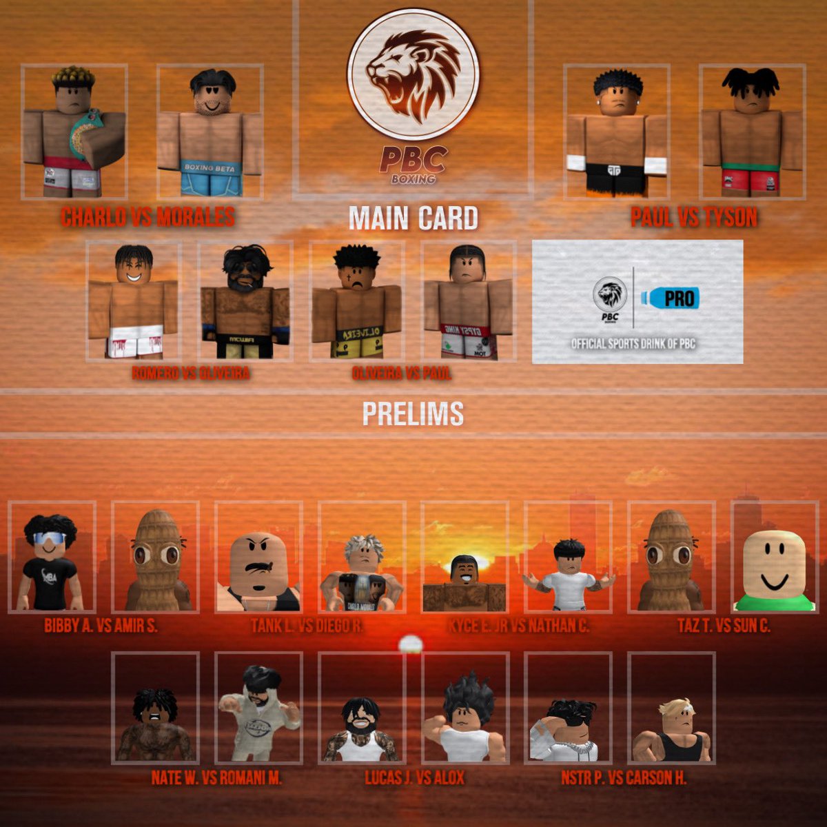 OfficialPBC_'s tweet photo. The FULL #CharloMorales lineup looking 🔥🔥
[ Live on RSPN+ | #PROHydration | https://t.co/FBWqodnAHZ