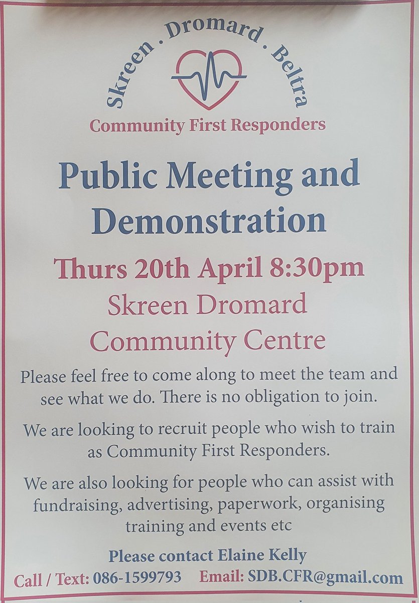 Skreen/Dromard/Beltra Community First Responder's tweet media