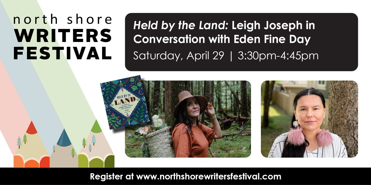 On April 29, author &amp; ethnobotanist Leigh Joseph will provide an insightful look into her life with Indigenous plants. With journalist <a href="/Eden_Fine_Day/">Eden Fine Day</a>. Free! Register: ow.ly/oyY850NwCz2  
#nswritersfest, <a href="/NorthVanCityLib/">City Library</a>, <a href="/nvdpl/">North Vancouver District Public Library</a>, <a href="/WestVanLibrary/">West Van Library</a>