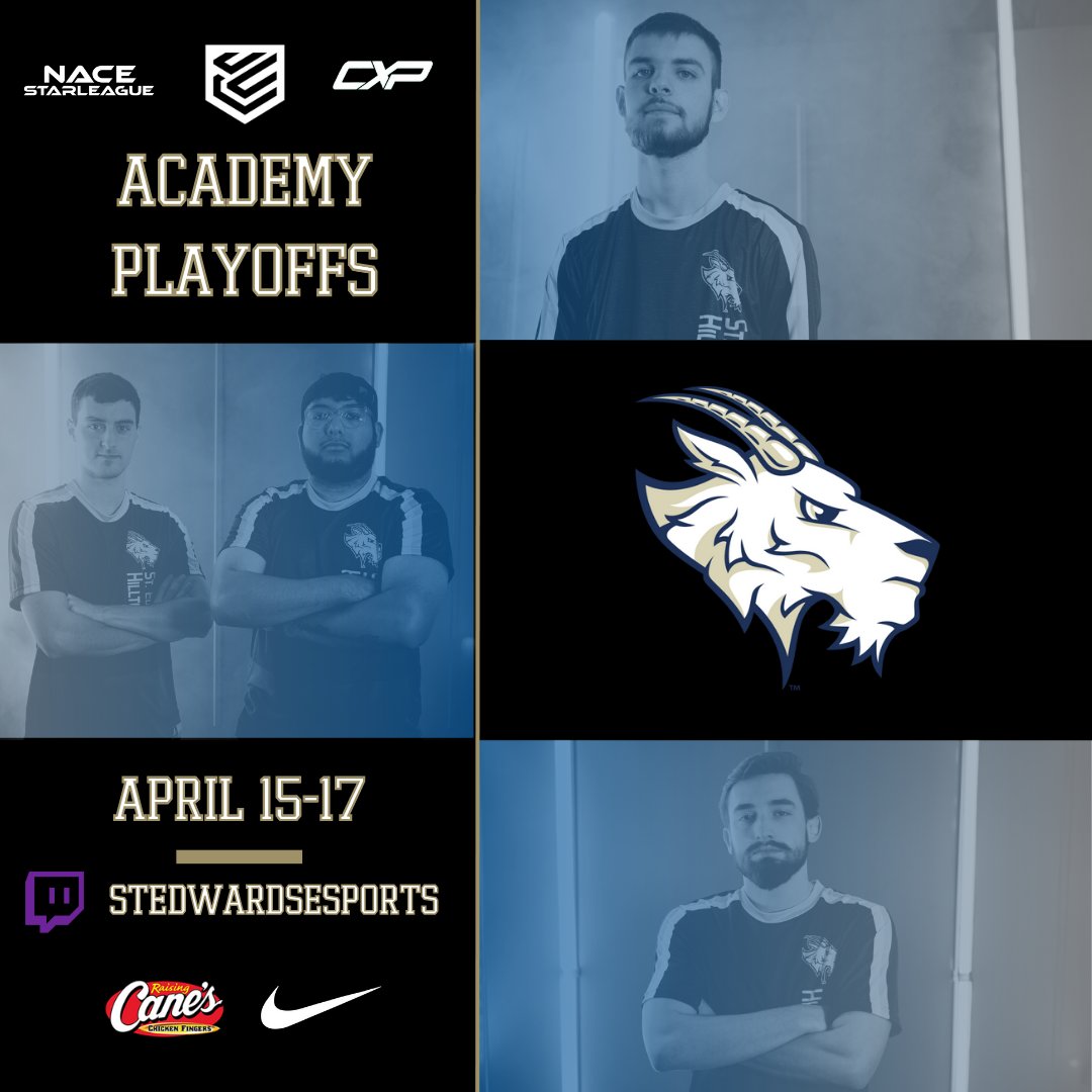 SEUEsports's tweet image. Playoff runs start today!

SEU CoD starts playoffs for @nacestarleague, @CXPCoD, AND @CollegeCoD Academy today.

First up we take on @EsportsCarrollU in CCL Academy playoffs. Tune in now!

#FearTheGoat

Twitch.tv/StEdwardsEspor…