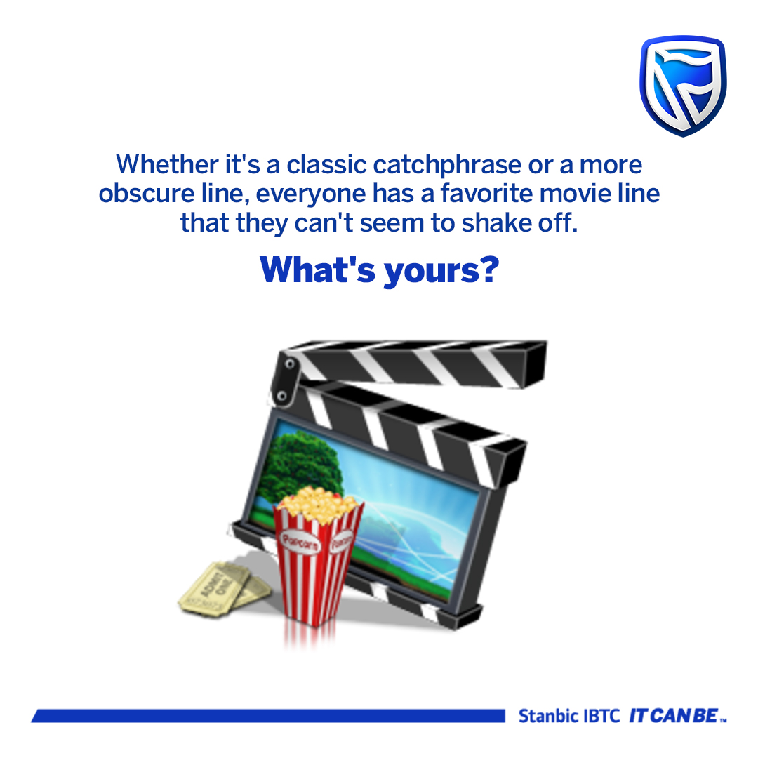 StanbicIBTC's tweet photo. What line from a movie scene is stuck in your head for no reason?
#MovieTime
#MovieLine https://t.co/Jgd02vx0Ic
