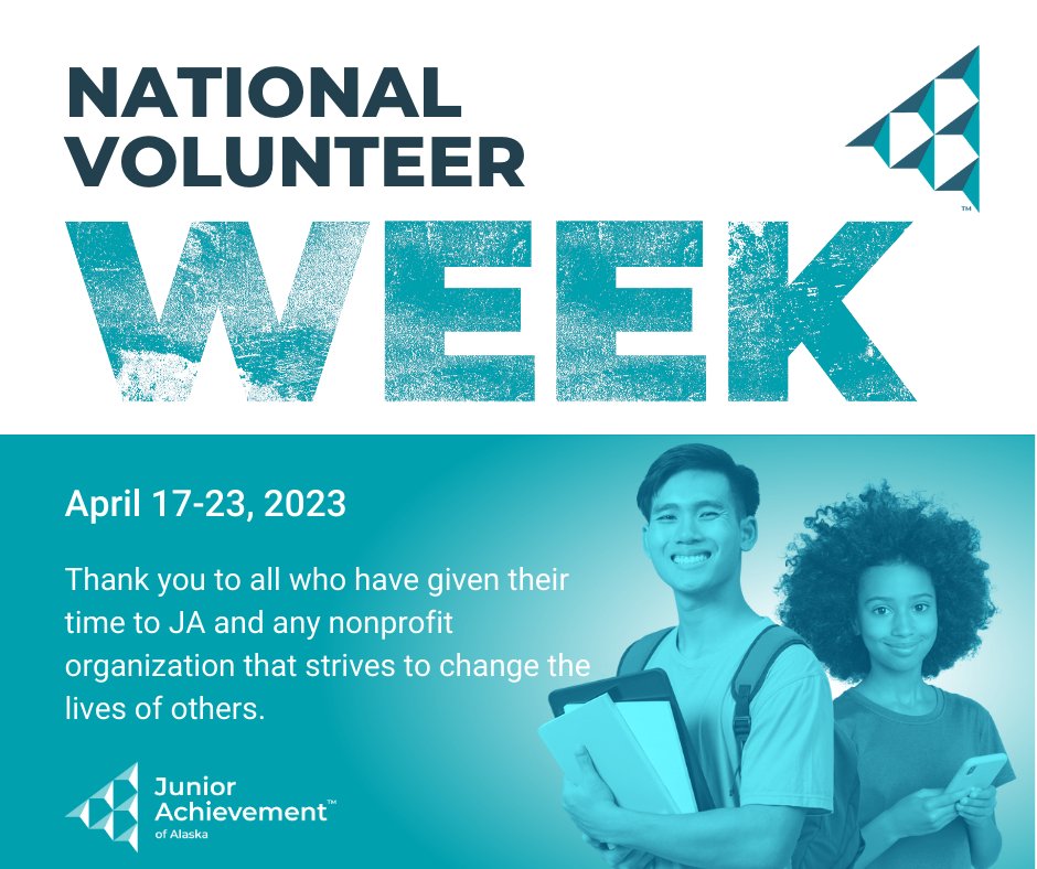 #NationalVolunteerWeek is April 17th -23rd! Thank you to all who have given their time to JA and any nonprofit organization that strives to change the lives of others. #NVW