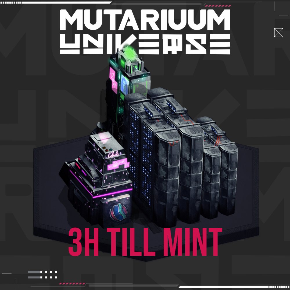 PlayMutariuum's tweet photo. โ Only 3h till mint!
๐ง Join us 30min before in the VC chat in discord to discuss mint & Mutariuum!
๐ Reminder: Win an Otherside land worth ~2 ETH (Vessel claimable) - https://t.co/Yr6Kbv99OY
Let's go! ๐ #PlayMutariuum https://t.co/IMYNS0cXnj