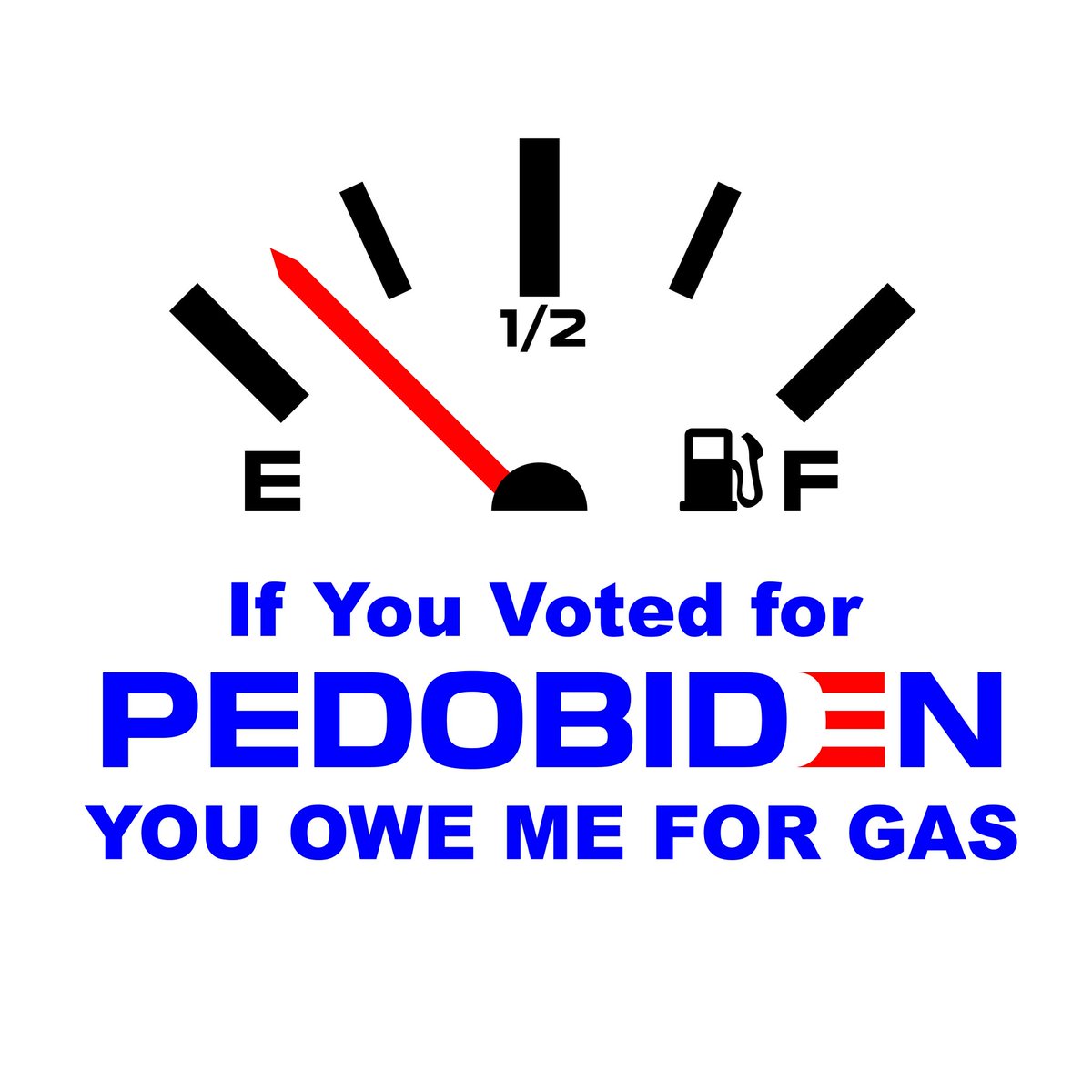 PinnacleGraphs's tweet photo. Is a good logo for a T-Shirt or Pin #PedoBiden #BidenForPresident #YouOweMeForGas #AdobeIllustrator https://t.co/HGl0LkqvQp