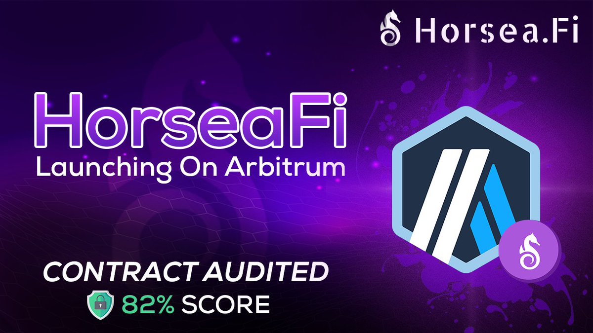 HorseaFi Arbitrum Contract Address Audit Finished 🐳

blocksafu.com/project-detail…

CA : 0x9aB7858eC8e8a7636F736159384a90AdC319038A