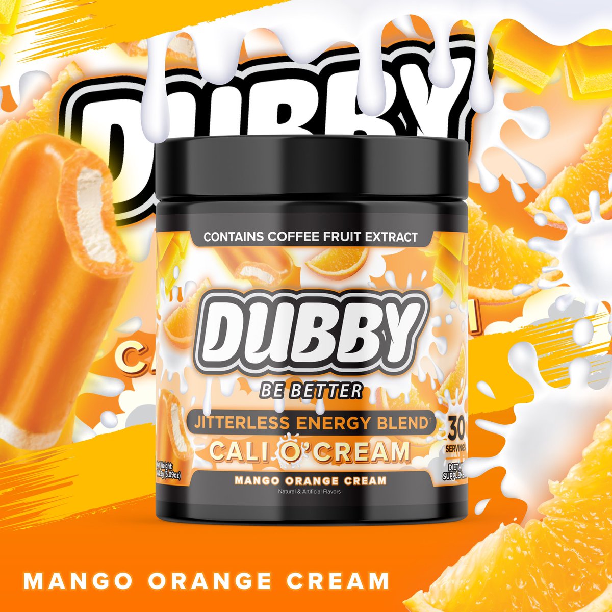 DubbyEnergy's tweet photo. BIRTHDAY SURPRISE Part 1. We are releasing a mango orange cream flavor called Cali O Cream! This is perhaps our best work yet and we’re so happy for you to be here celebrating with us. https://t.co/U02ULfQQyi