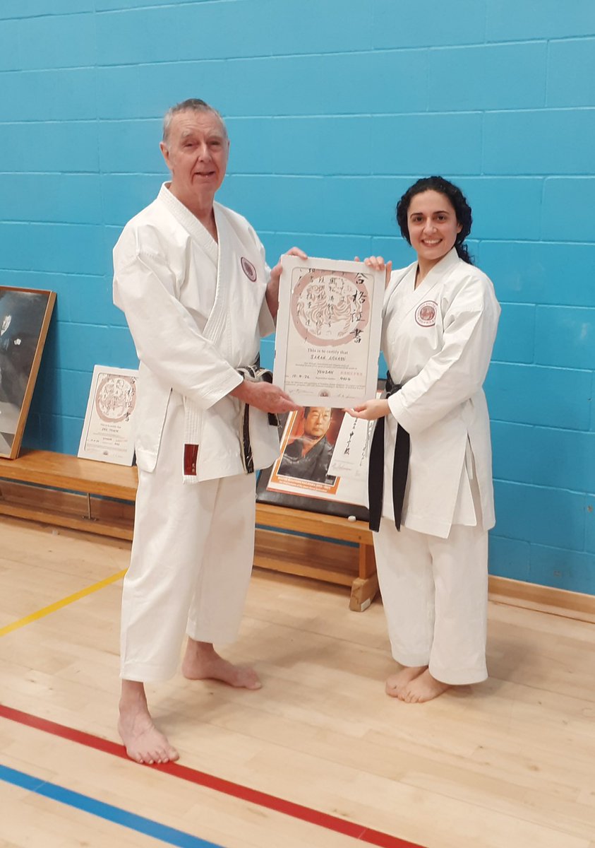 KarateUK's tweet photo. Very proud of our two new SKE 4th Dans; Sarah Aghassi #barnet &amp; #copthall and Erik Thorpe #harlow &amp; #epping. A big congratulations from us all! #SKE #shotokan #karate #london https://t.co/6E7ah1ZAyu