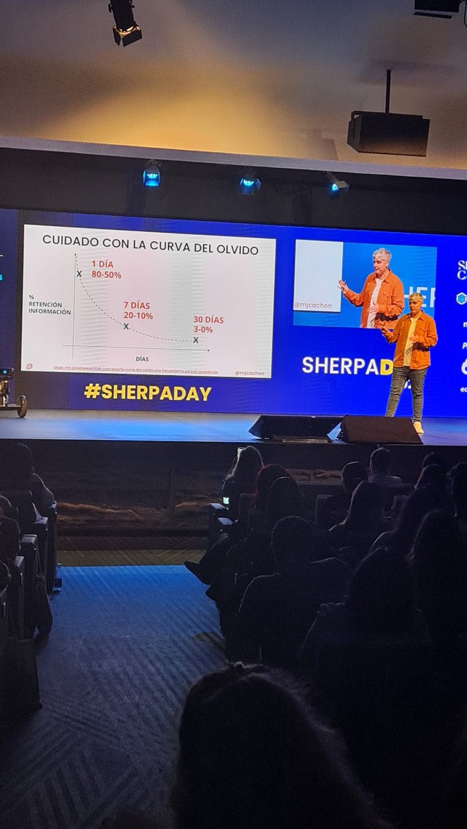 Y ojo, cuidado con la curva del olvido cuando aprendes sobre cualquier tema.

Practicar, practicar y practicar.

Dedicarle tiempo.

<a href="/mjcachon/">MJ Cachón</a> en #SHERPADAY