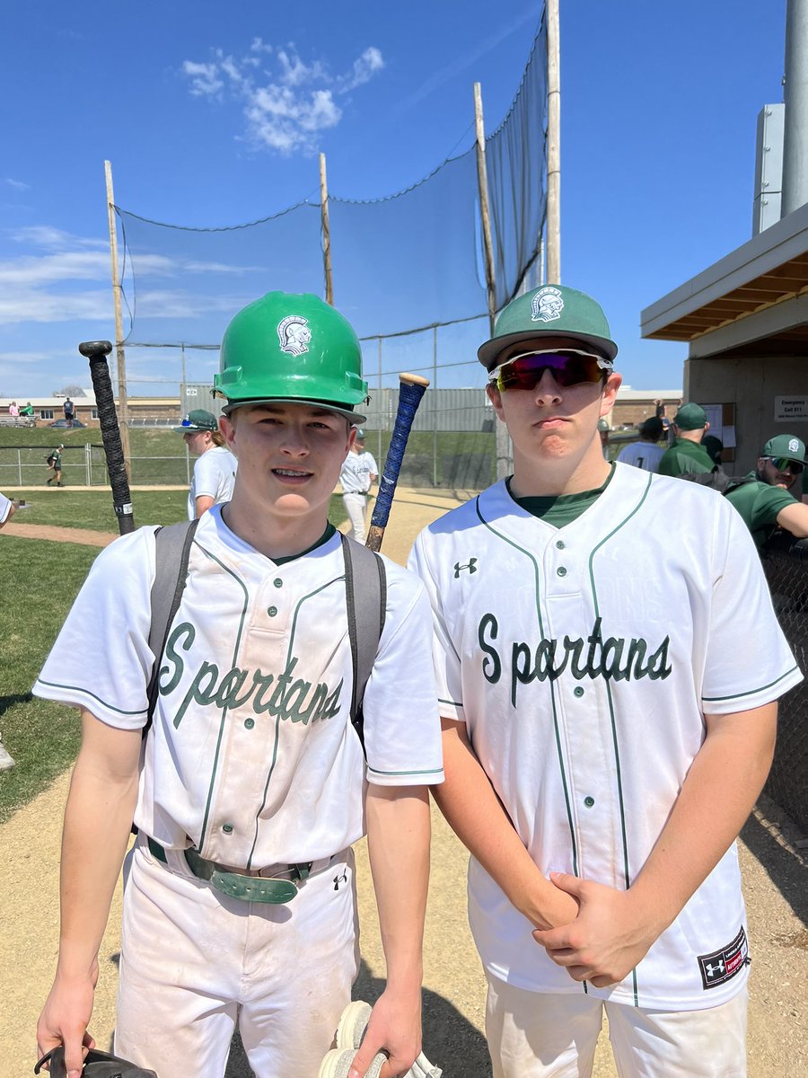 VPMBaseball's tweet photo. W! 

Spartans: 3
Janesville Parker: 2

- Noah Woodruff (@Noah26449334) 5 IP of 2 run ball 
- Tyler Craig w/ clutch go ahead RBI 1B 

This week’s #HardHatHero Logan Lenz with 2 lights out innings to shut the door! ⚾️✅🫡 https://t.co/wNEebGJil6
