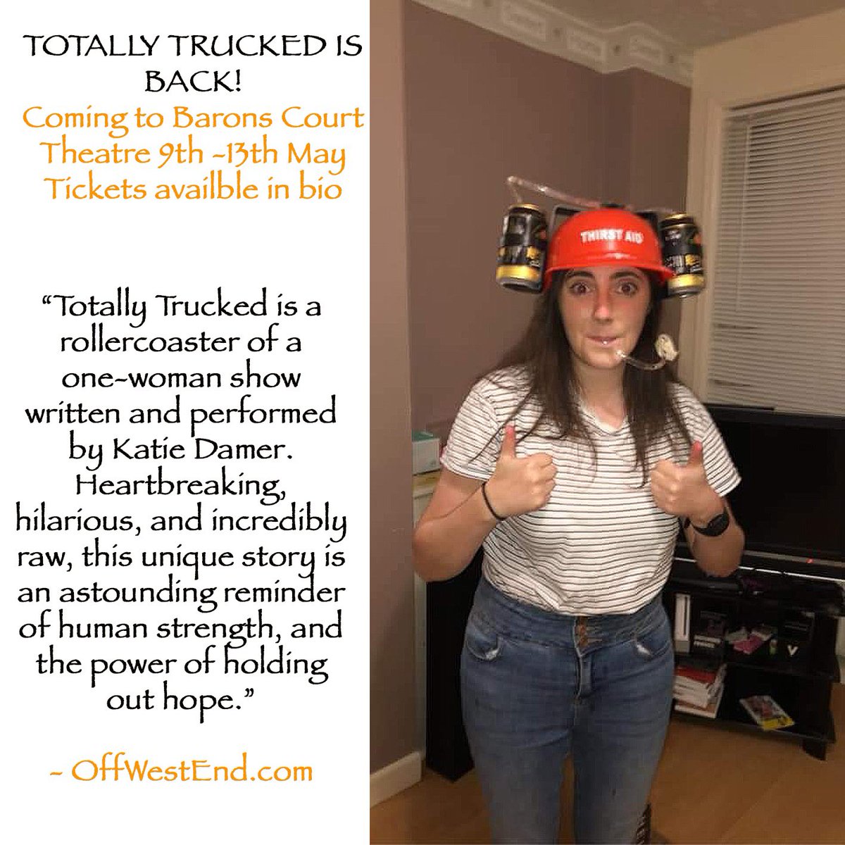 Barons Court Theatre 9th - 13th of May 🎭🤍
#comedy #theatre #newwriting #onewomanshow