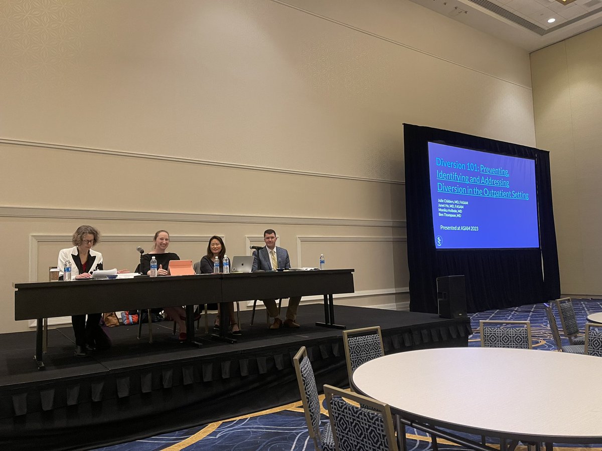 KatrinaNickels's tweet photo. Learning about med diversion from palliative/addiction experts #ASAMAnnualConference #ASAM2023 #hapc https://t.co/kpKxIc66SL