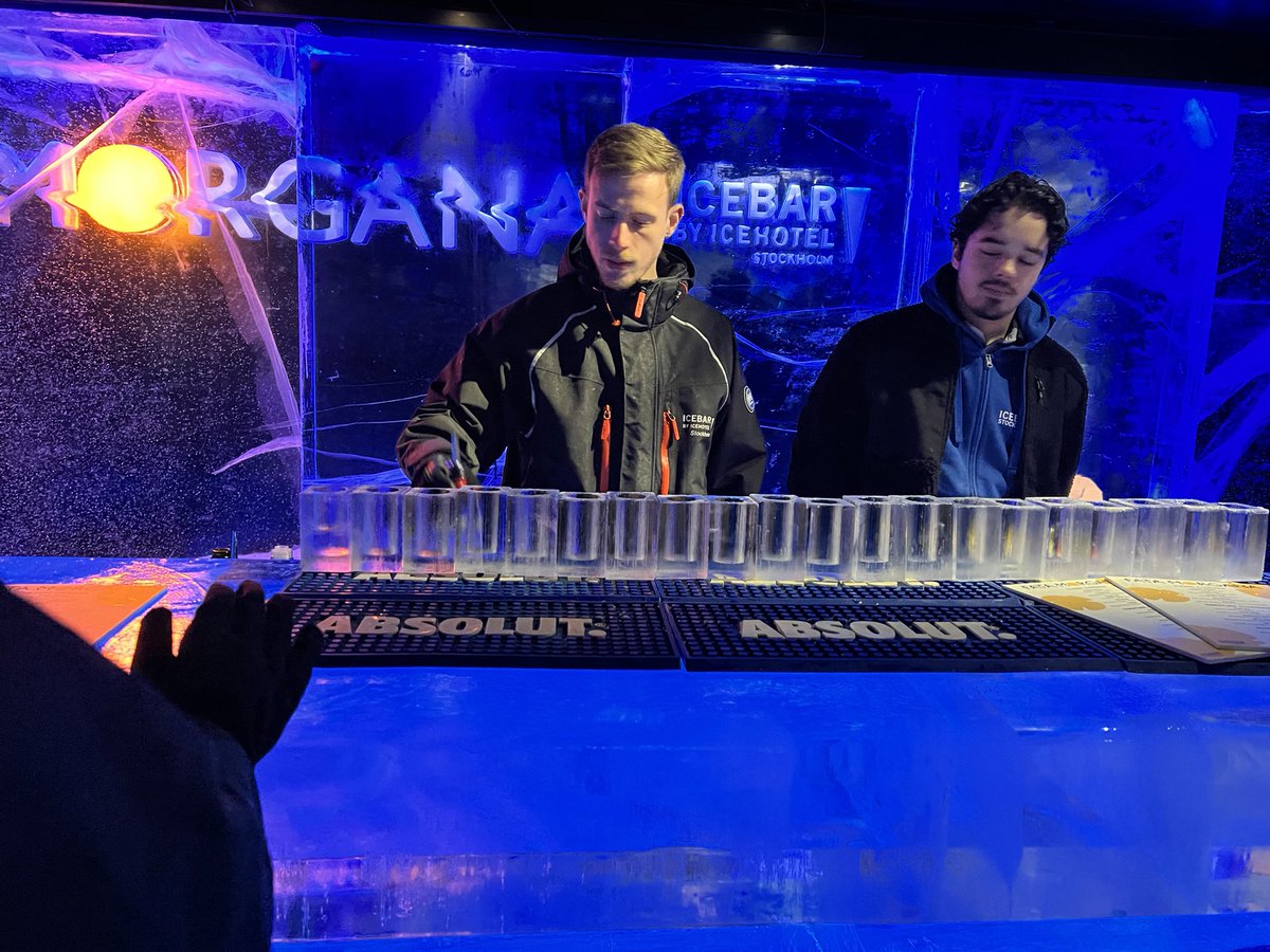 rapenport's tweet photo. Found a very cold bar #icebar #ECIO23 https://t.co/3q91OcHUhQ