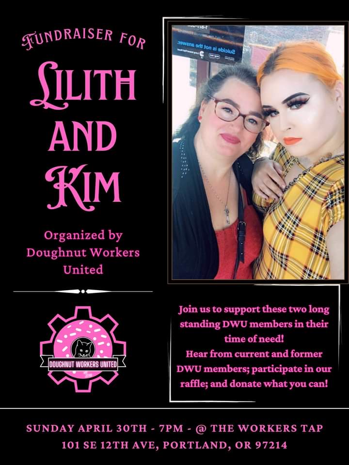 DWU is hosting a fundraiser at The Workers Tap on April 30th at 7pm to try to alleviate some of the strain of caring for your family and working to maintain a living . We would love it if you could come by to socialize, hear from DWU members, and donate what you can~ ✊️🖤