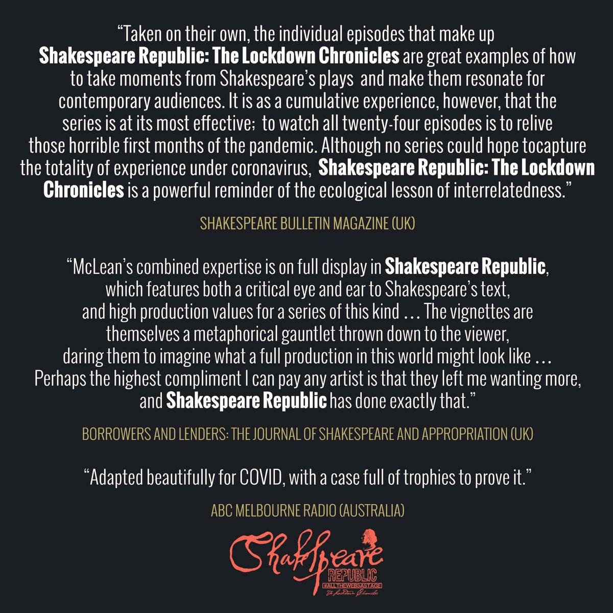 Shakespeare Republic tweet media