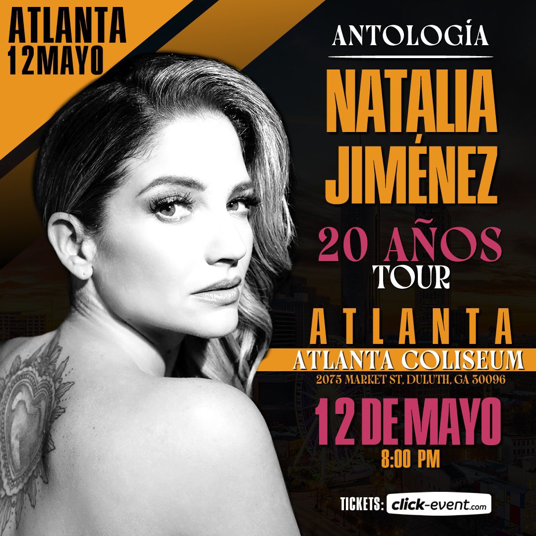 Este 12 de Mayo nos vemos en el Atlanta Coliseum!!!! #Antologia20AñosTour 😍