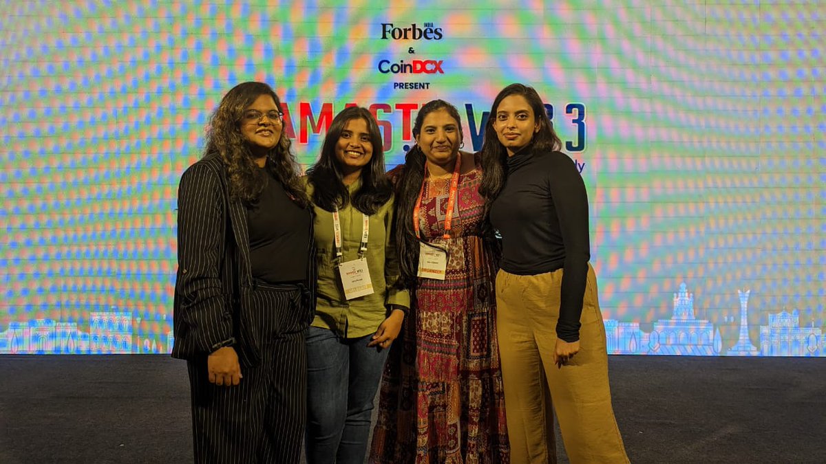TPG @PhoenixGuildHQ Women  @gyanlakshmi @aditipolkam @ovia_seshadri @SwapnikaNag1 at #NamasteWeb3 Pune by @CoinDCX making us proud! The key takeaway from the event was to never underestimate a woman in tech! Panel about diversity in web3 was lit!🔥