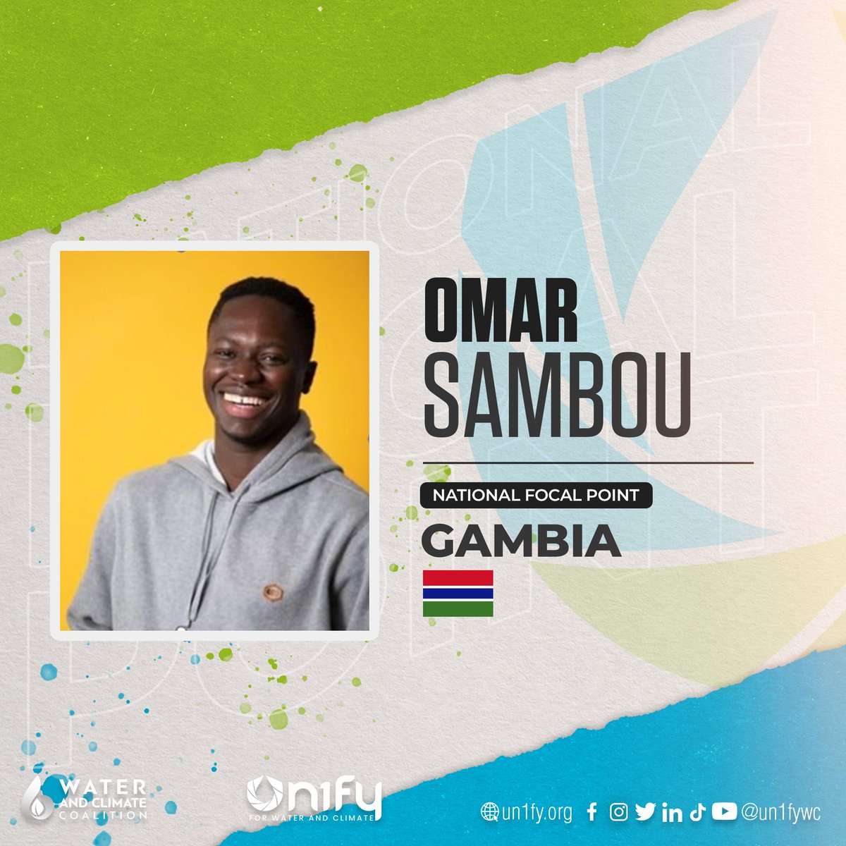 Introducing our National Focal Points for Gambia, Dawda Cham and Omar Sambou. Are you from Gambia and willing to advocate for water and climate? You can reach them via email at gambia@un1fy.org #un2023waterconference #wateractio #youthadvocates #un1fy #un1fywc