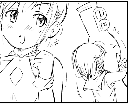 魔物にバックドロップを仕掛けようとしている正義の少女などをのんびり作画中。 