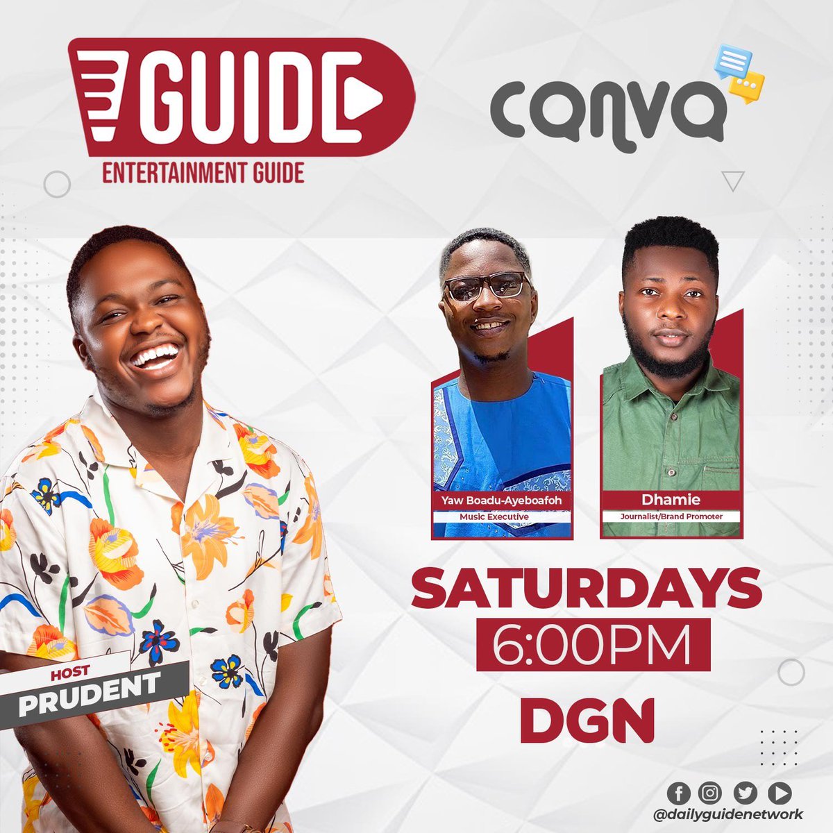 prudenthimself's tweet image. Join us tonight for the exclusive debut of @Camidoh's Adoley on the show! Also, on Convo, we'll be delving into Davido's marketing tactics for his fourth studio album, the 'Timeless Album'.
@NYB_LIVE @OnlyDhamie_
#DailyGuideNetwork #eguide #camidoh #adoley #24thVGMA