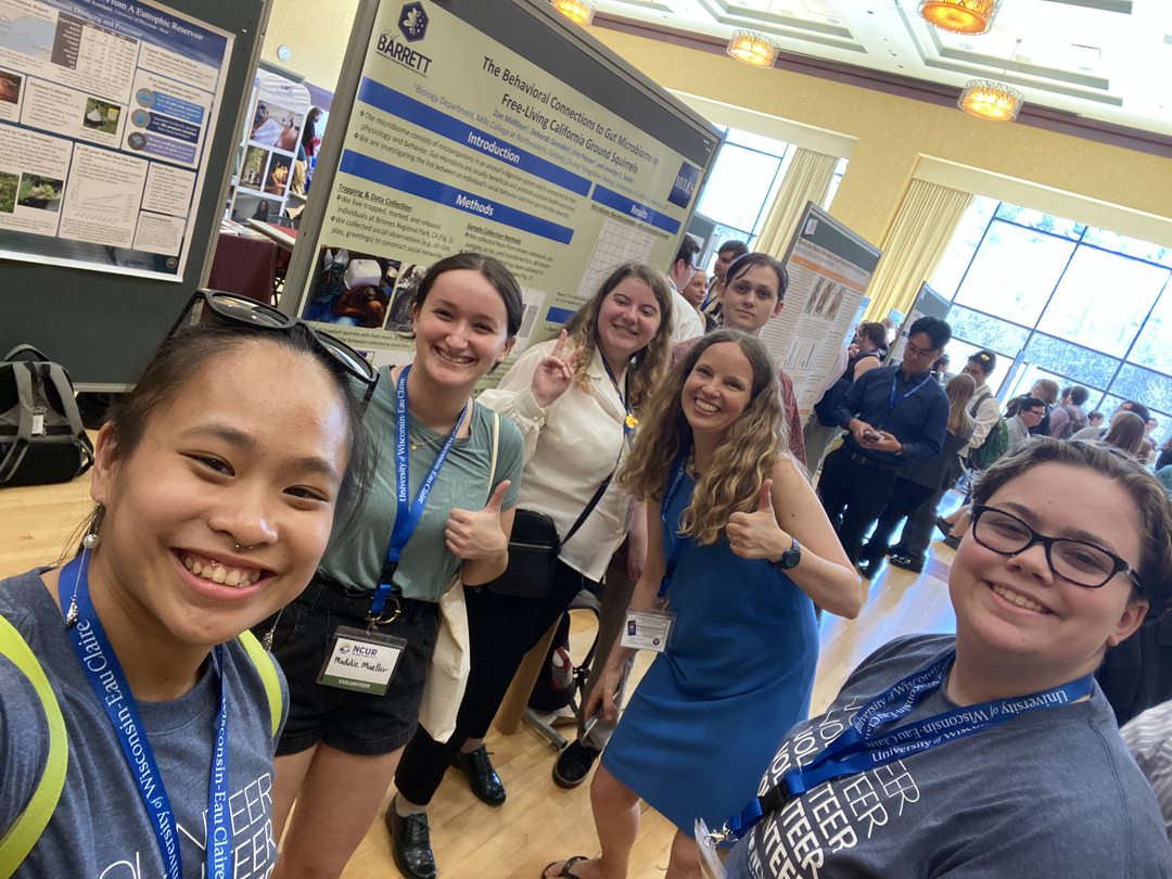 JennSmithSocBeh's tweet photo. So proud of Team #Squirrel ๐ฟ๏ธpast, present and future for their contributions on #socialmammals as well as #UWEC for hosting #NCUR2023. Excited to bring UWEC team out to Bay Area for field work this summer. https://t.co/2OHHRJUR4z