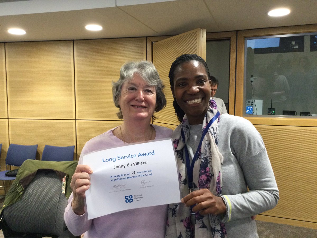 Jennifer de Villiers (@jenniferdevill2) on Twitter photo Proud to receive award today at our Co-op National Membersā Council - two Jennifers - one a new member and one on 25+ service! Great succession planning! I am delighted! @coopnmc <a href="/coopukcolleague/">Co-op Colleagues</a> <a href="/coopuk/">Co-op</a> <a href="/JessCoopClarke/">Jess Clarke</a> Proud to receive award today at our Co-op National Membersā Council - two Jennifers - one a new member and one on 25+ service! Great succession planning! I am delighted! @coopnmc <a href="/coopukcolleague/">Co-op Colleagues</a> <a href="/coopuk/">Co-op</a> <a href="/JessCoopClarke/">Jess Clarke</a>