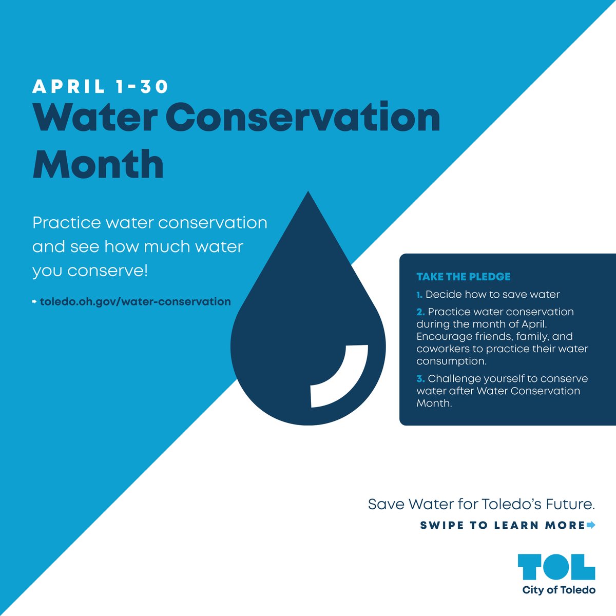 City of Toledo on Twitter "April is Water Conservation Month. We are