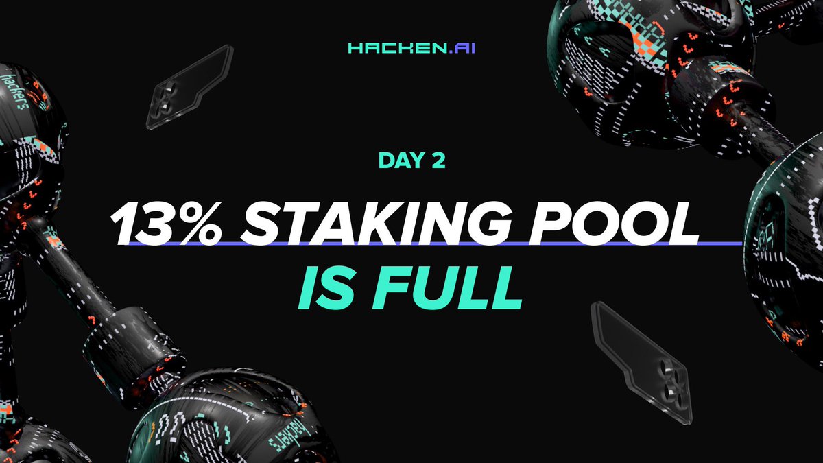 hackenai's tweet photo. #APRILEASES
13% $HAI Staking program is closed π https://t.co/Ug8mK84vRi