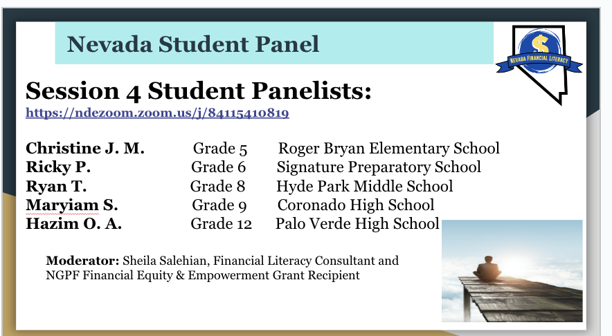 NV_FinLit's tweet photo. We had AMAZING Students on our Student Panel at Today's Fin Lit Conference in NV. Students teaching Teachers.......@SocialStudiesNV https://t.co/TNJlbnspbN