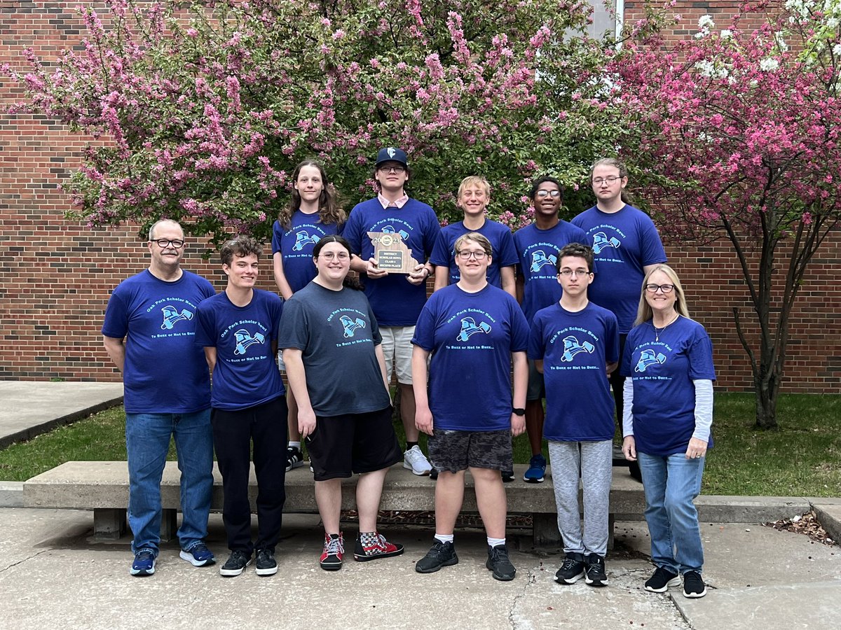 OPscholarbowl's tweet photo. Oak Park is proud to announce 2nd Place in class 6 District 8 Scholar Bowl! Our team rocked! Congrats to our seniors on their final meet! It’s been a fantastic season! @NKCSchools @Northmen_OPHS @lori_dameron https://t.co/48NracWfhB