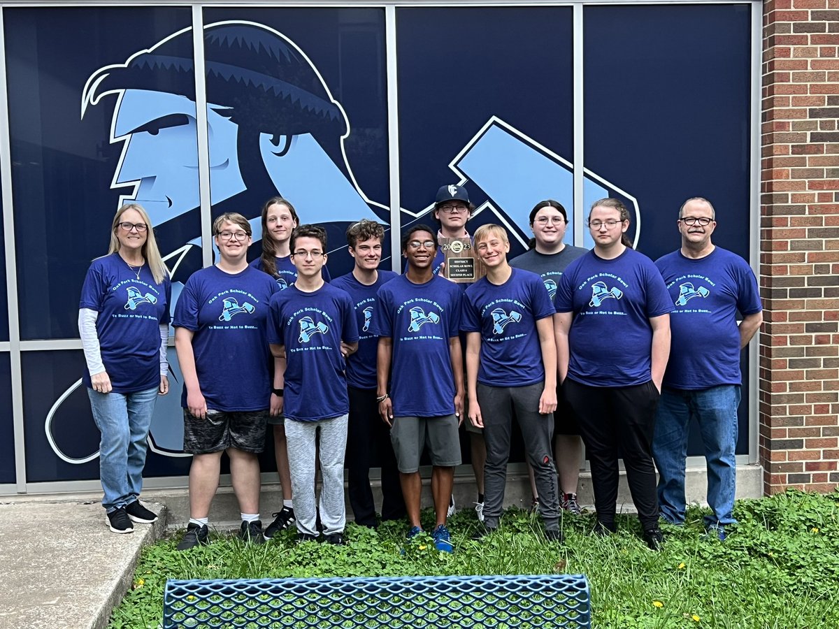 OPscholarbowl's tweet photo. Oak Park is proud to announce 2nd Place in class 6 District 8 Scholar Bowl! Our team rocked! Congrats to our seniors on their final meet! It’s been a fantastic season! @NKCSchools @Northmen_OPHS @lori_dameron https://t.co/48NracWfhB