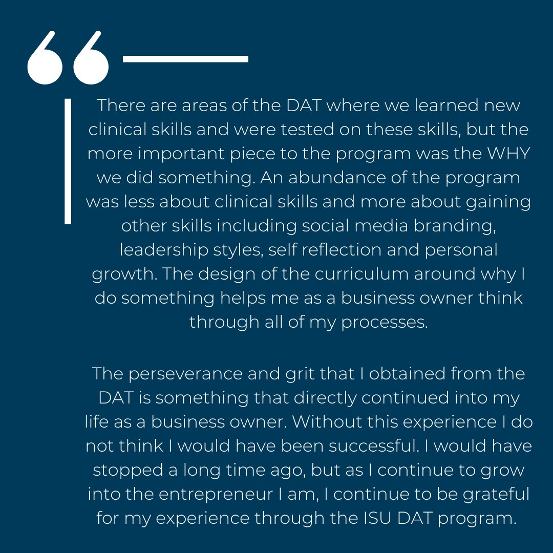 Check out what Dan Waterman has to say about how the DAT helped him #LevelUp his skills to be successful in his role as a business owner/founder!

#ISUDAT #ElevATe