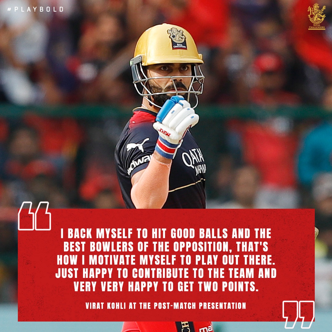 RCBTweets's tweet photo. King Kohli doesn't back down from a challenge, he embraces it! 👑

#PlayBold #ನಮ್ಮRCB #IPL2023 #RCBvDC @imVkohli https://t.co/vI0XEGNtut