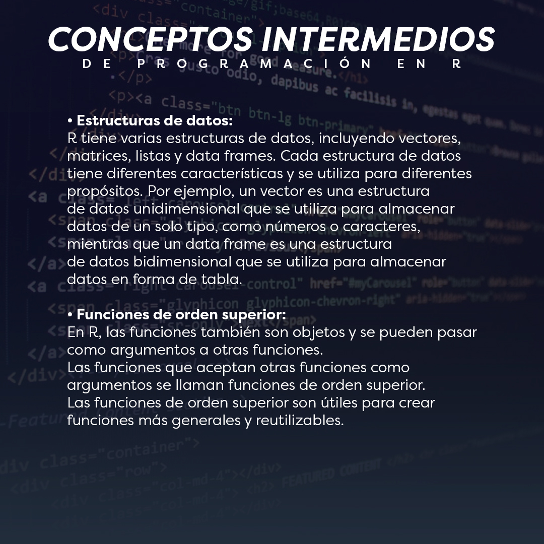 RiskMathicsFI's tweet image. CONCEPTOS INTERMEDIOS de PROGRAMACIÓN en R
Inscríbete al programa: "Programación en R y Python": riskmathics.com/landing/PRP_20… y posiciónate a otro nivel DENTRO de la INDUSTRIA FINANCIERA.
#risk #riskmathics #ProgramaciónEnR #ProgramaciónEnPython
