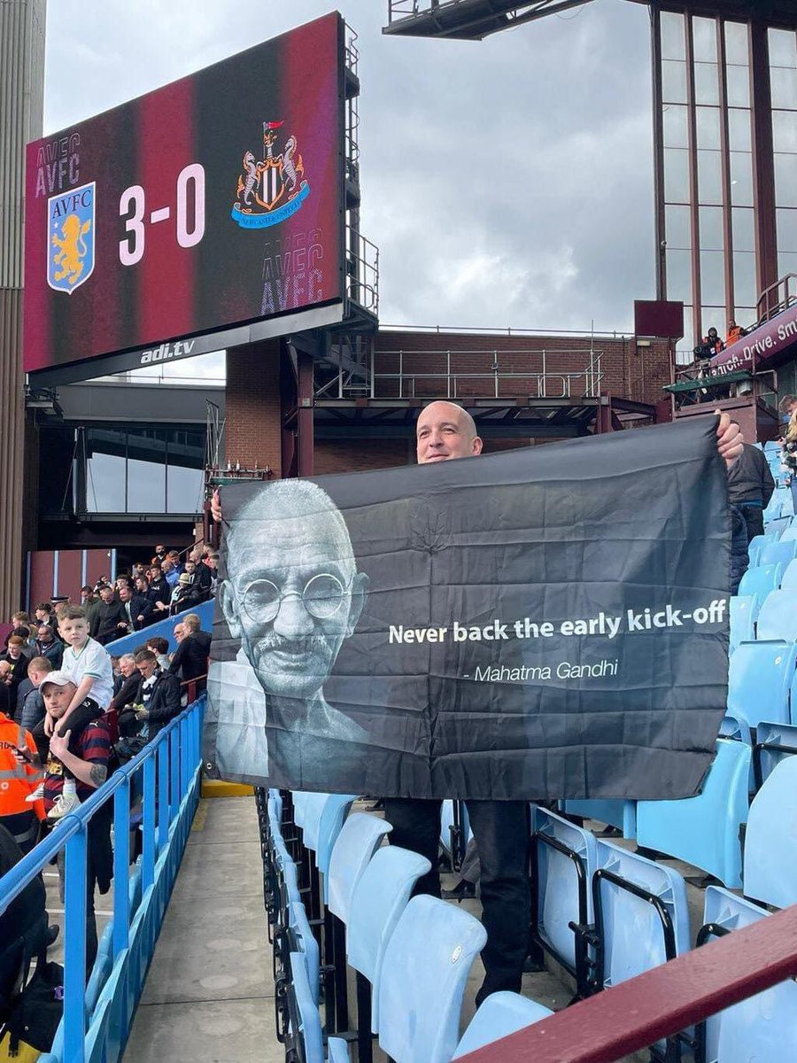 AwayDays_'s tweet photo. Newcastle United banner at Villa Park earlier today. #NUFC https://t.co/e4CylE2KnX